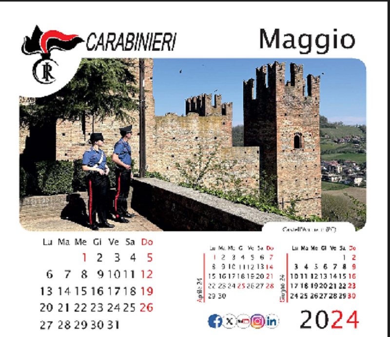 Castell'Arquato tra i borghi del calendario da tavolo dei carabinieri -  Libertà Piacenza